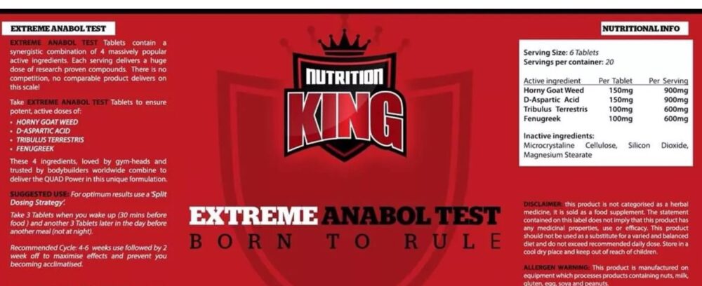 Nutrition King Extreme Anabol Test - Image 2