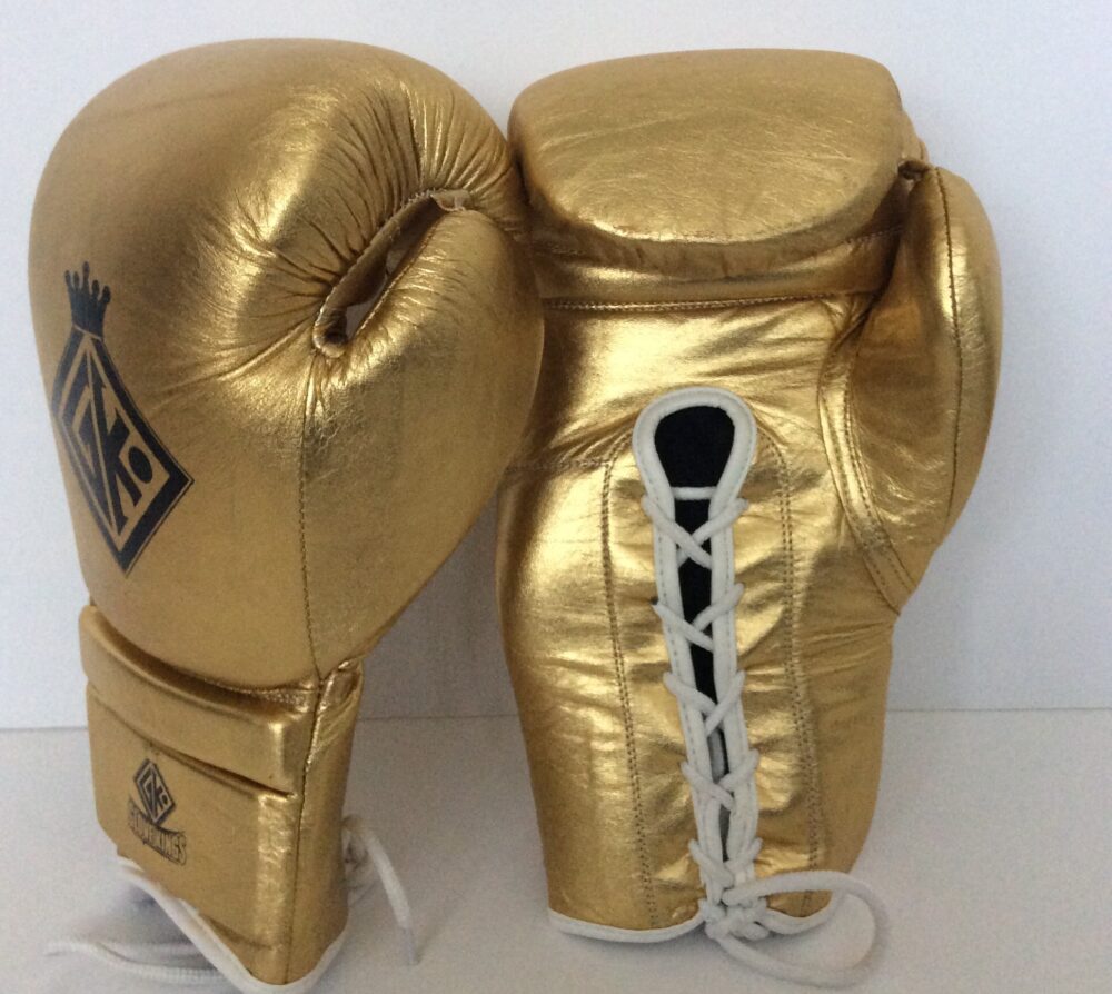 Glove kings lace up boxing gloves cowhide leather