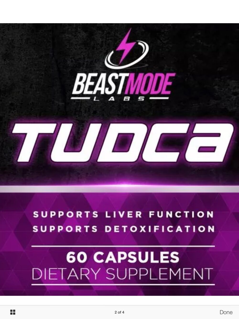 Beastmode labs Tudca liver support 60 caps - Image 2
