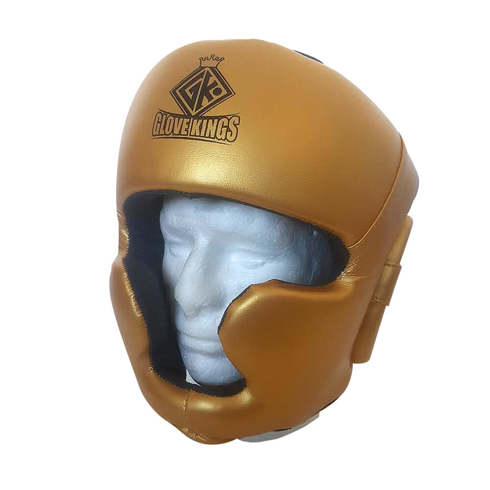 GK Glove Kings Headguard Gold leather