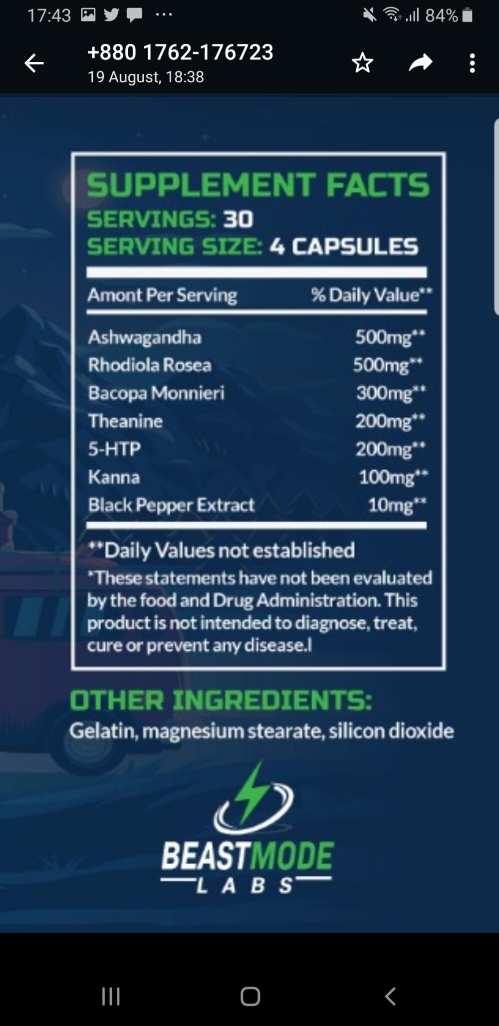 Beastmode labs real sleep sleep aid and stress relief - Image 3