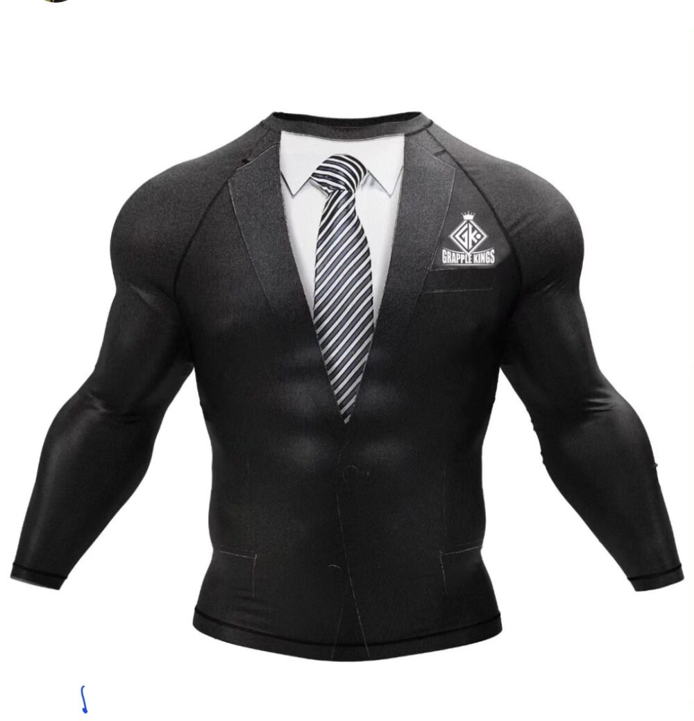 Tuxedo grapple kings rashguard