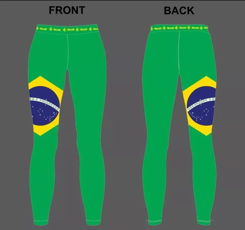 BRAZIL BJJ Spats MMA Compression Pants No Gi Tights Grappling Leggings (Copy) - Image 4