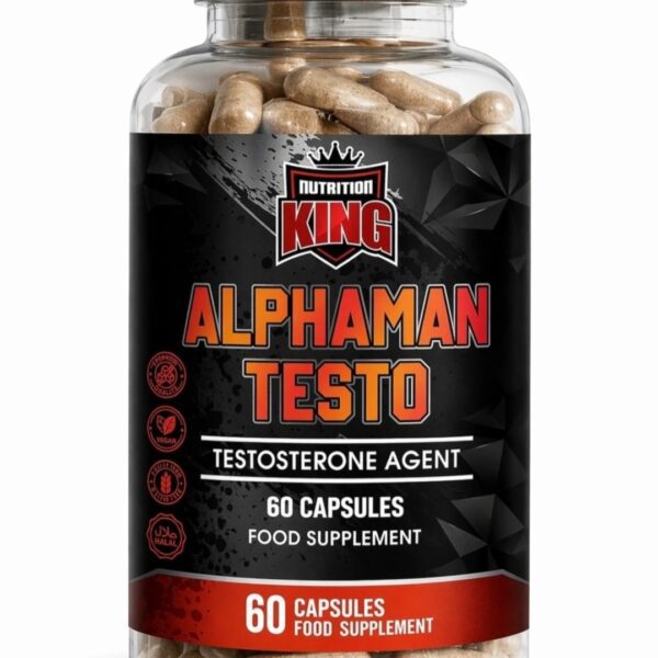 Nutrition King Alphaman Testo – Natural Testosterone Support Capsules | 60 Capsules